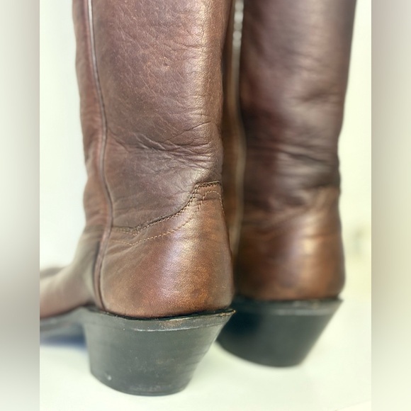 Vintage PANHANDLE SLIM Knee High Boots Soft Chocolate Brown Leather Sz6B Womens - Picture 8 of 11